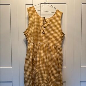 Tradlands Yellow Gingham Birdie Dress